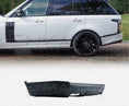 Load image into Gallery viewer, Side view of white Range Rover Vogue L405 fitted with SVO style rear bumper, side profile product image shown on white background
