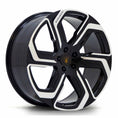 Load image into Gallery viewer, Angle shot of Barugzai Sabre 22" finished in Gloss Black Polished Face, on a white background 
