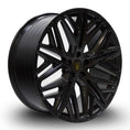 Load image into Gallery viewer, Angle shot of Barugzai Shuracan 22" finished in Gloss Black, on a white background 
