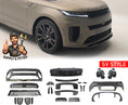 Load image into Gallery viewer, SV Style Car body kit for Range Rover Sport 2023+ with Enkahnz branding and product shots in the bottom with a white background.
