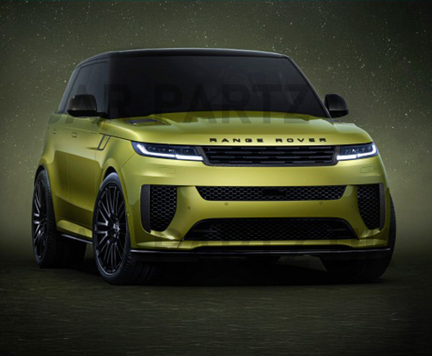 Light Green Range Rover Sport SV Style 2023+ L461 on a dark background.