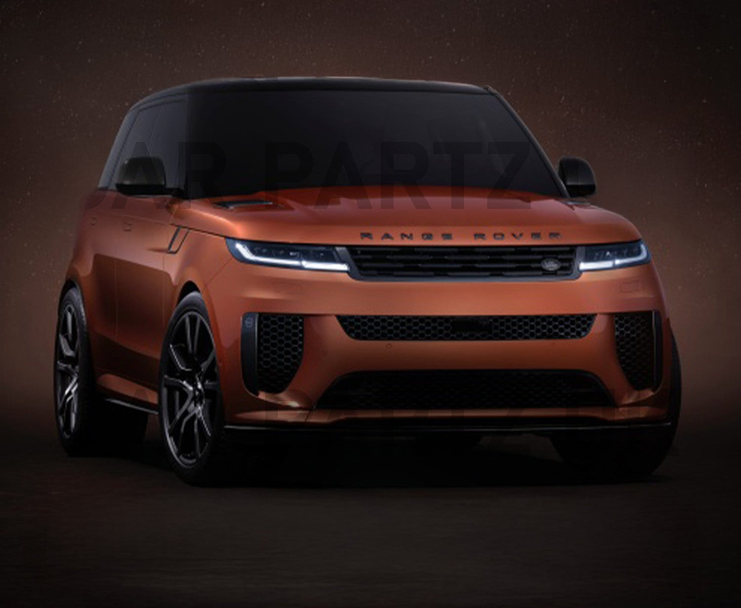 Orange Range Rover Sport SV Style 2023+ L461 on a dark background
