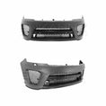 Load image into Gallery viewer, Enkahnz SVR front bumper for Range Rover Sport 2018–2022 shown from two different angles, isolated on a white background.
