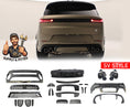 Load image into Gallery viewer, SV style Car body kit for Range Rover Sport 2023+ with Enkahnz branding and the products in the bottom.
