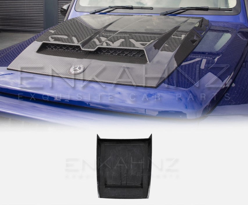 CABON FIBRE BONNET SCOOP FOR MERCEDES GWAGON B STYLE G-CLASS G65 W464 2018-22