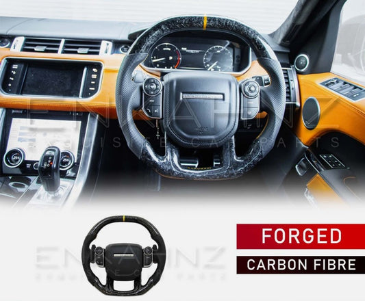 FORGED CARBON FIBRE HEATED STEERING WHEEL FOR RANGE ROVER SPORT L494 VELAR L560