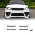 Load image into Gallery viewer, White car with a set of four LED light bars displayed below on a white background.
