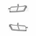 Load image into Gallery viewer, Two-product image shots of the silver rear exhaust tips for Range Rover Sport LM Style (2013-2017) shown from different angles on a clean white backdrop, emphasizing quality and styling details.
