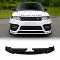 Load image into Gallery viewer, Front view of a White Range Rover Sport L494, fitted with Barugzai Sport Aero II bodykit with a black front splitter on a road with greenery in the background
