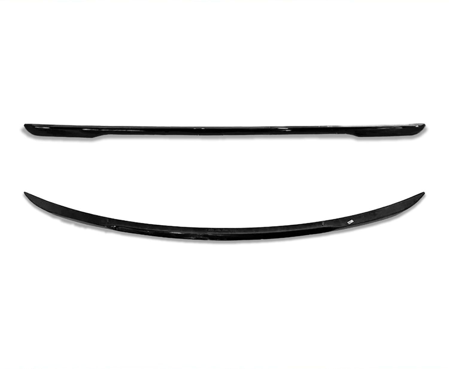 Gloss Black Mid Boot Car spoiler in two  views on a Range Rover Vogue L460 2022+ with a white background.