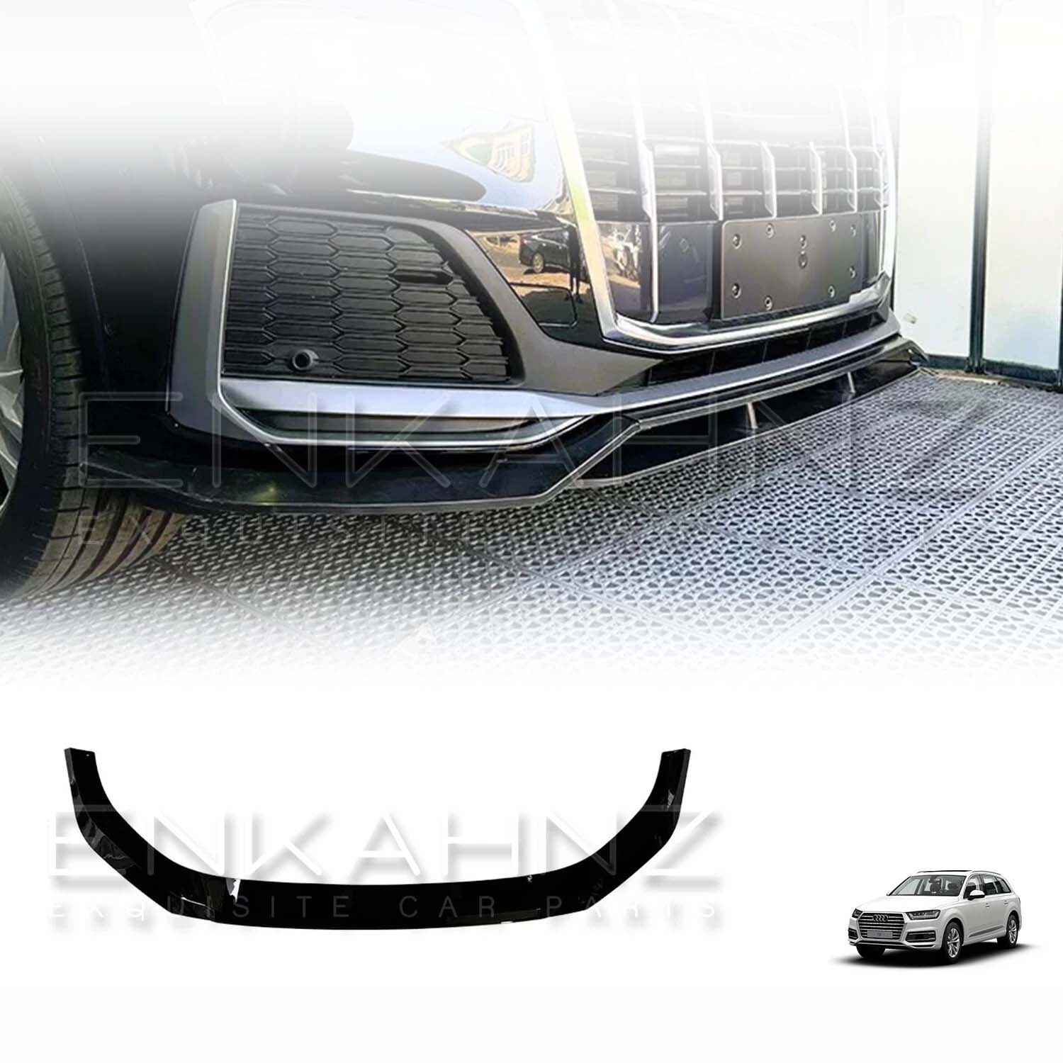 GLOSS BLACK FRONT SPLITTER FOR AUDI Q7 S-LINE 4M (2020-2023)