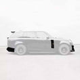 Load image into Gallery viewer, All Nebula bodykit components highlighted: front apron, rear bumper, spoilers, side vents on Range Rover L460
