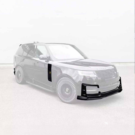 Front bumper apron with side vents highlighted on Range Rover L460 with Barugzai Nebula bodykit