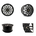 Load image into Gallery viewer, Four shot of Barugzai Dawn 22" finished in Gloss Black on a white background 
