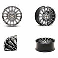 Load image into Gallery viewer, Four shot of Barugzai Majestic 24" finished in Gloss Black Polished Face, on a white background 
