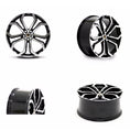 Load image into Gallery viewer, Four shot of Barugzai Opium 22" finished in Gloss Black Polished Face, on a white background 

