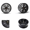 Load image into Gallery viewer, Four shot of Barugzai Shuracan 22" finished in Gloss Black, on a white background 
