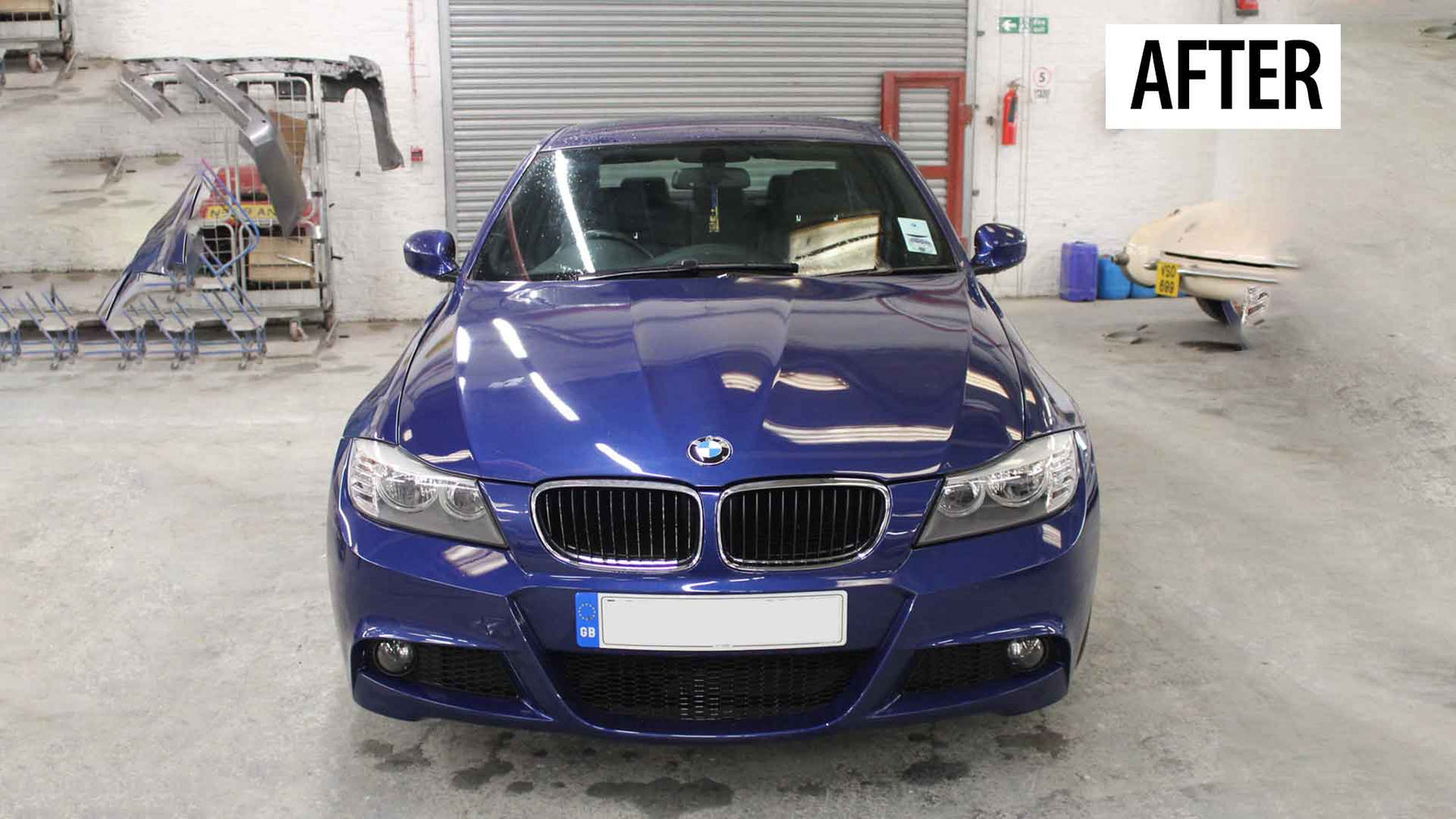 Wrecked BMW 3 series car after accident repair by Enkahnz 