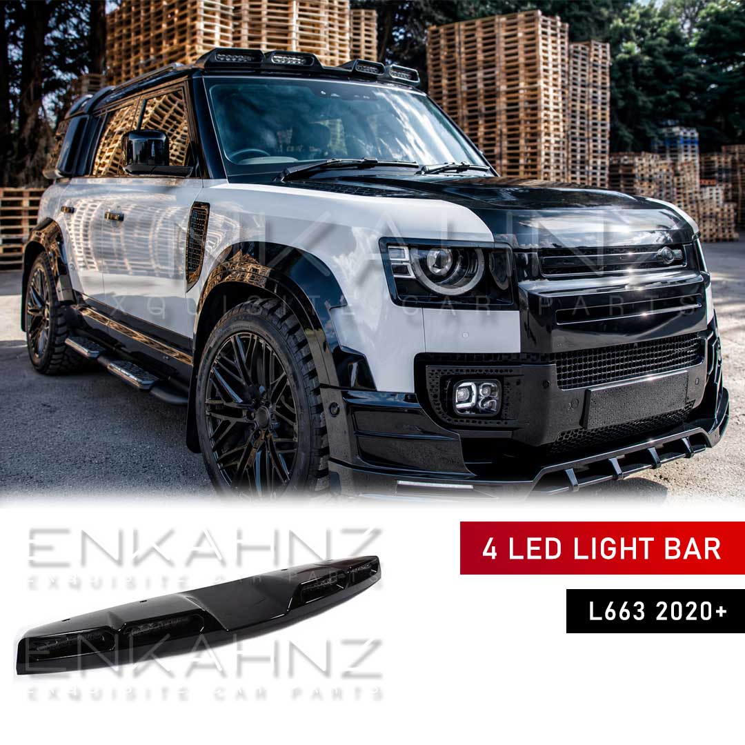 4-LED FRONT ROOF SPOILER LIGHT BAR FITS DEFENDER 90 / 110 L663 2020+