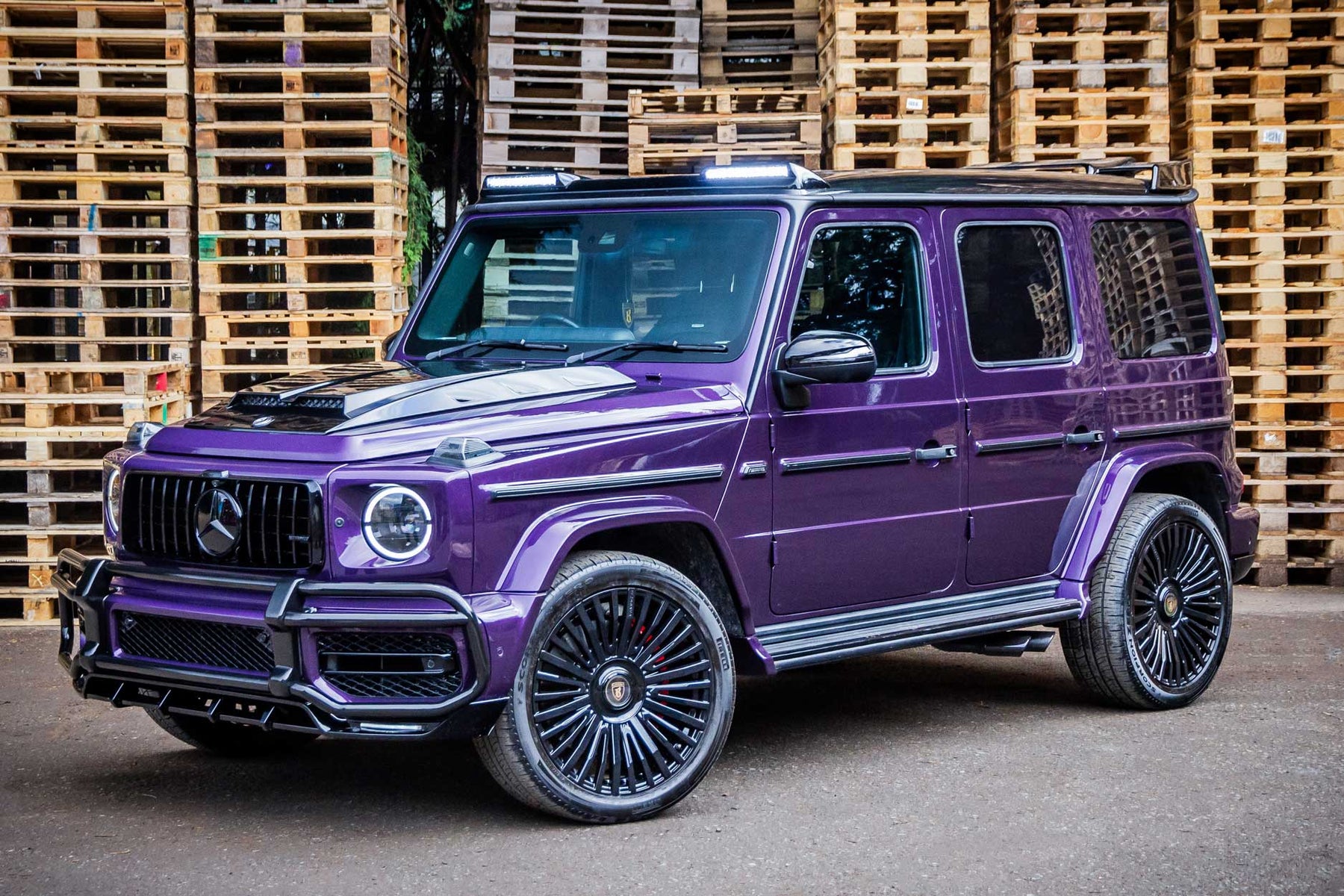 G WAGON W464 G63 STYLE PURPLE  — CASANOVA 22" GLOSS BLACK