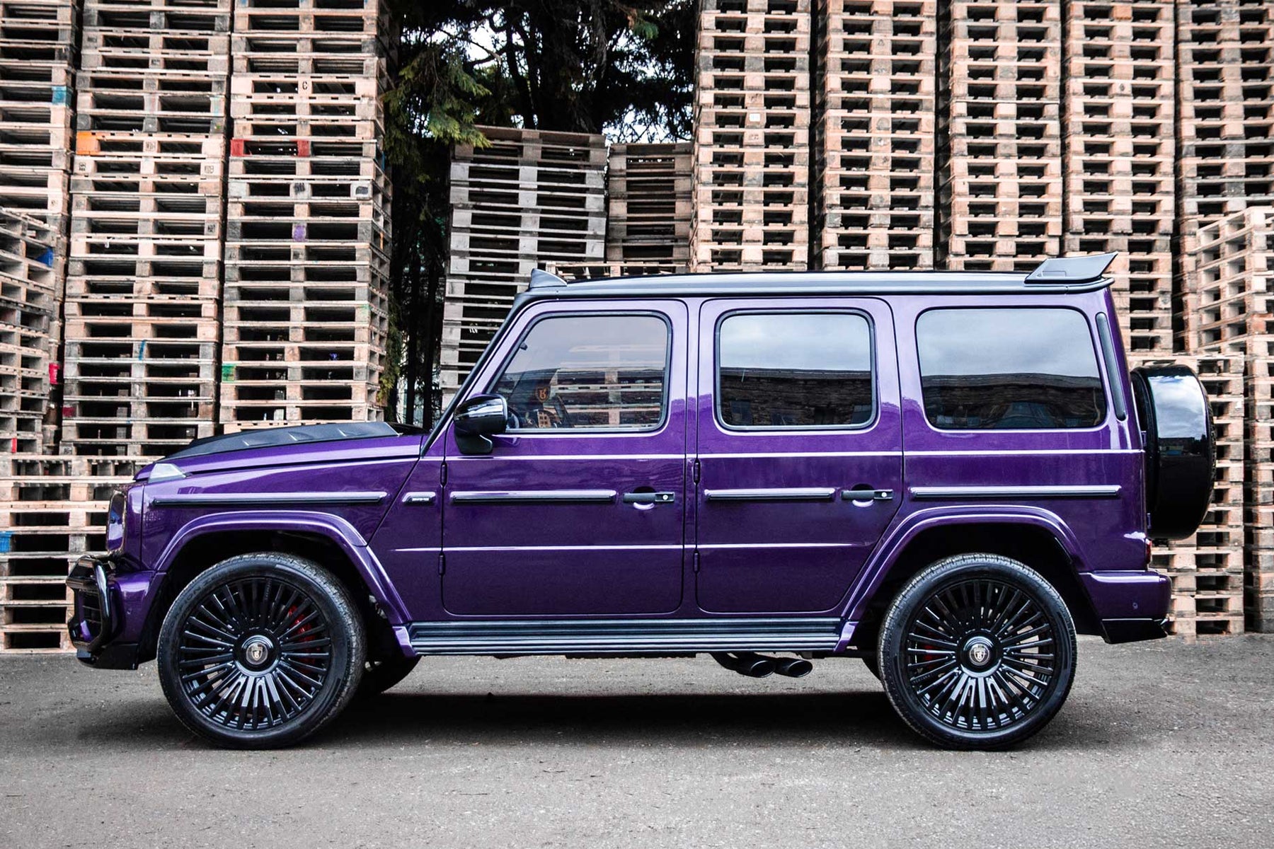 G WAGON W464 G63 STYLE PURPLE  — CASANOVA 22" GLOSS BLACK