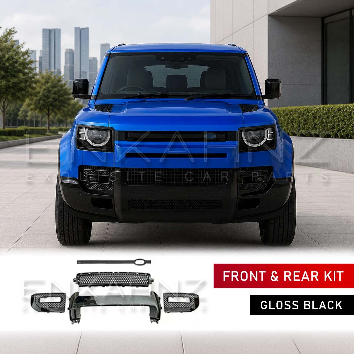 GLOSS BLACK FRONT, SIDE & REAR BLACK PACK KIT FITS DEFENDER 110 L663 2020+