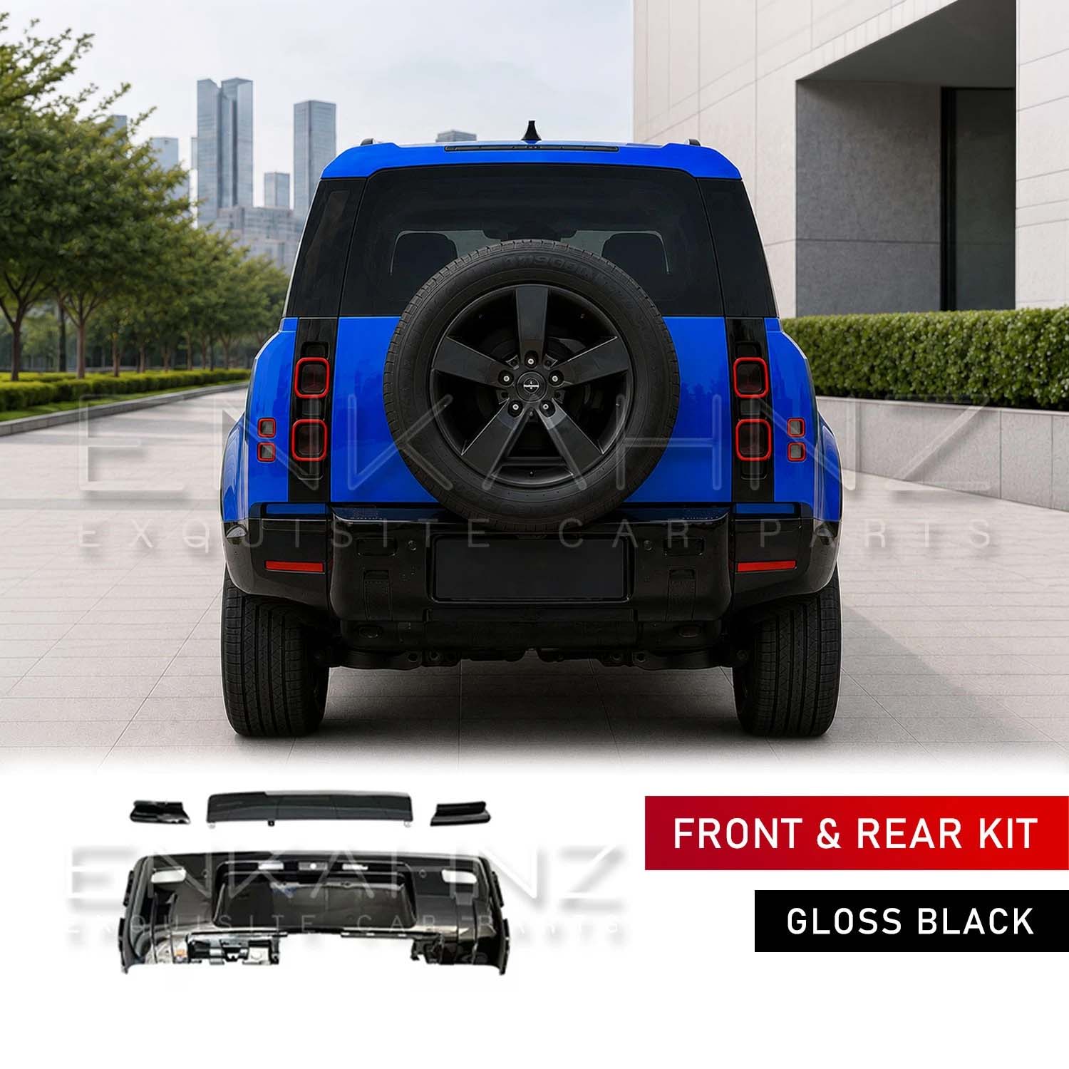 GLOSS BLACK FRONT, SIDE & REAR BLACK PACK KIT FITS DEFENDER 110 L663 2020+