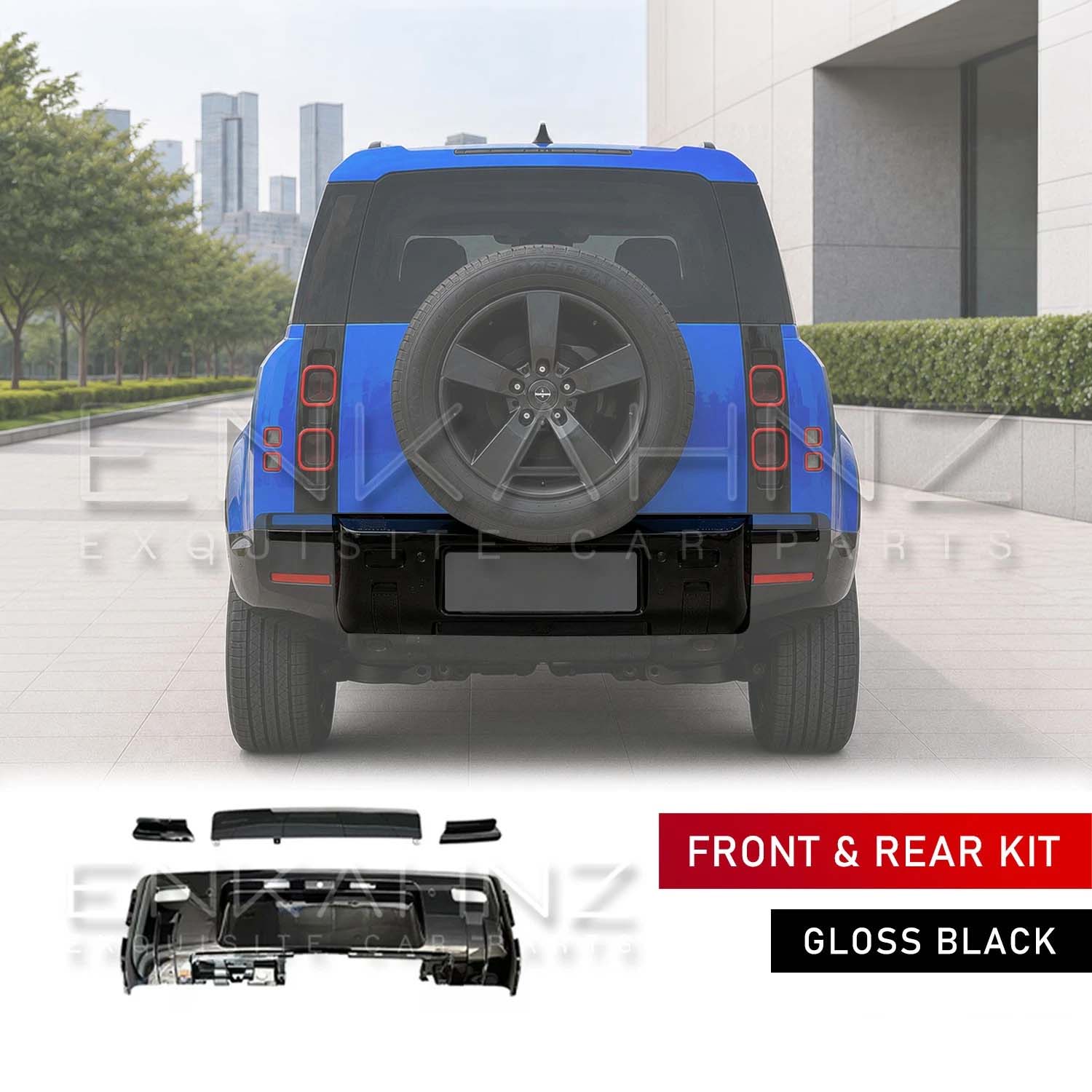 GLOSS BLACK FRONT, SIDE & REAR BLACK PACK KIT FITS DEFENDER 110 L663 2020+