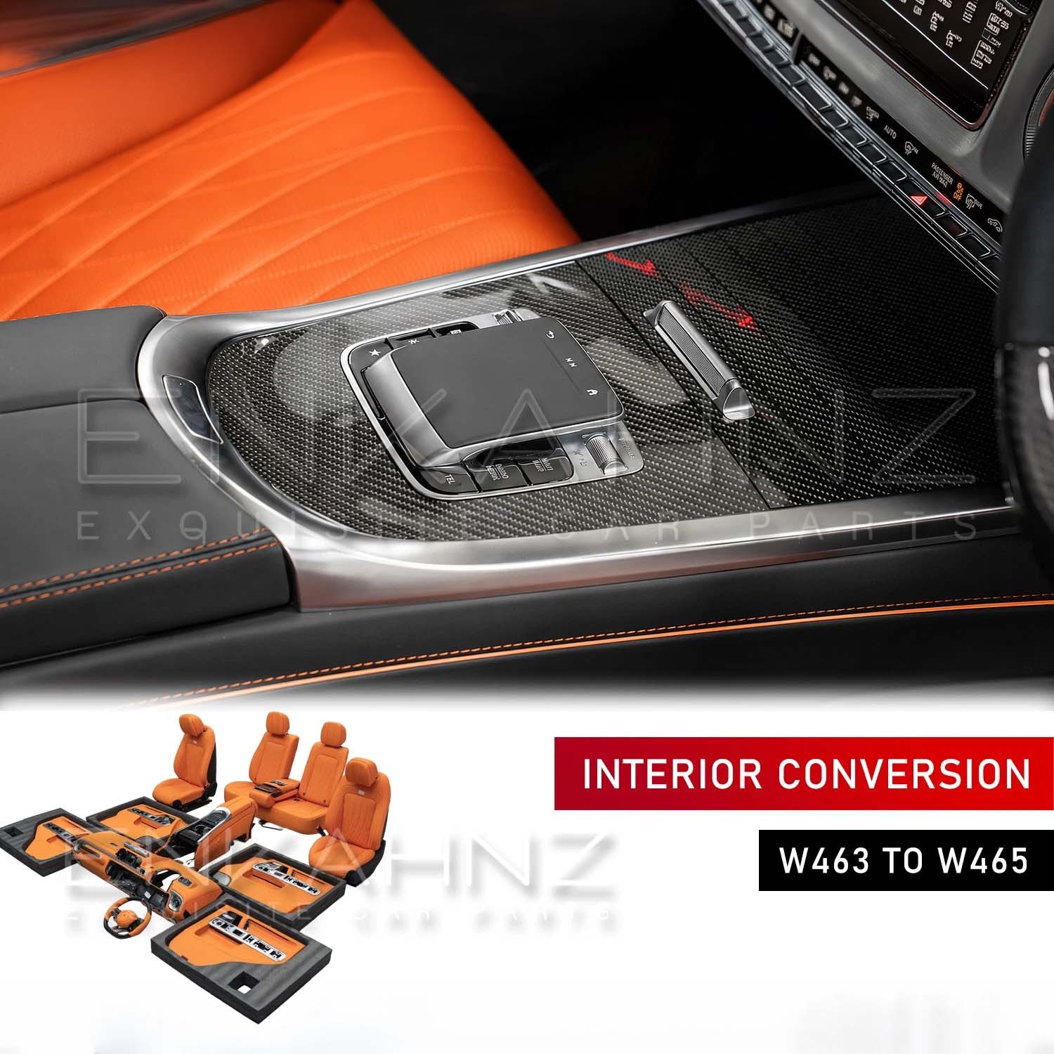 MERCEDES G-WAGON W463 TO W465 COMPLETE INTERIOR CONVERSION – ORANGE RHD (2002-2017)
