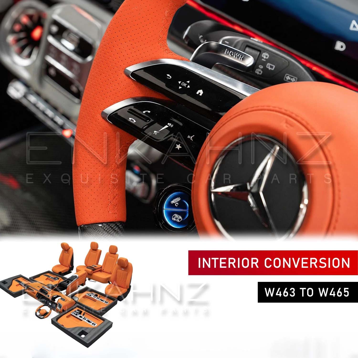 MERCEDES G-WAGON W463 TO W465 COMPLETE INTERIOR CONVERSION – ORANGE RHD (2002-2017)