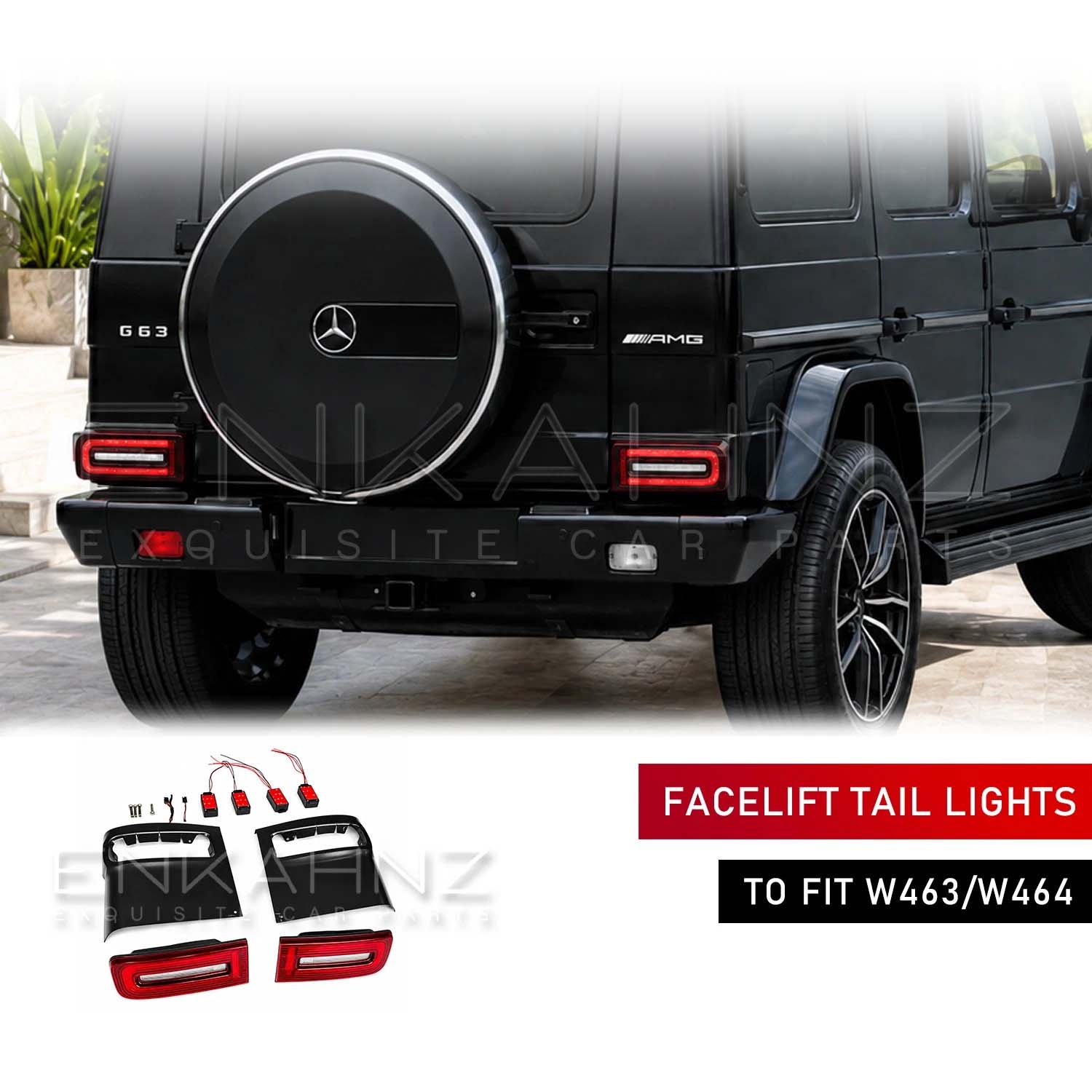 MERCEDES G-WAGON W463 TO W464/W465 STYLE LED REAR TAIL LIGHT CONVERSION 1990-2017