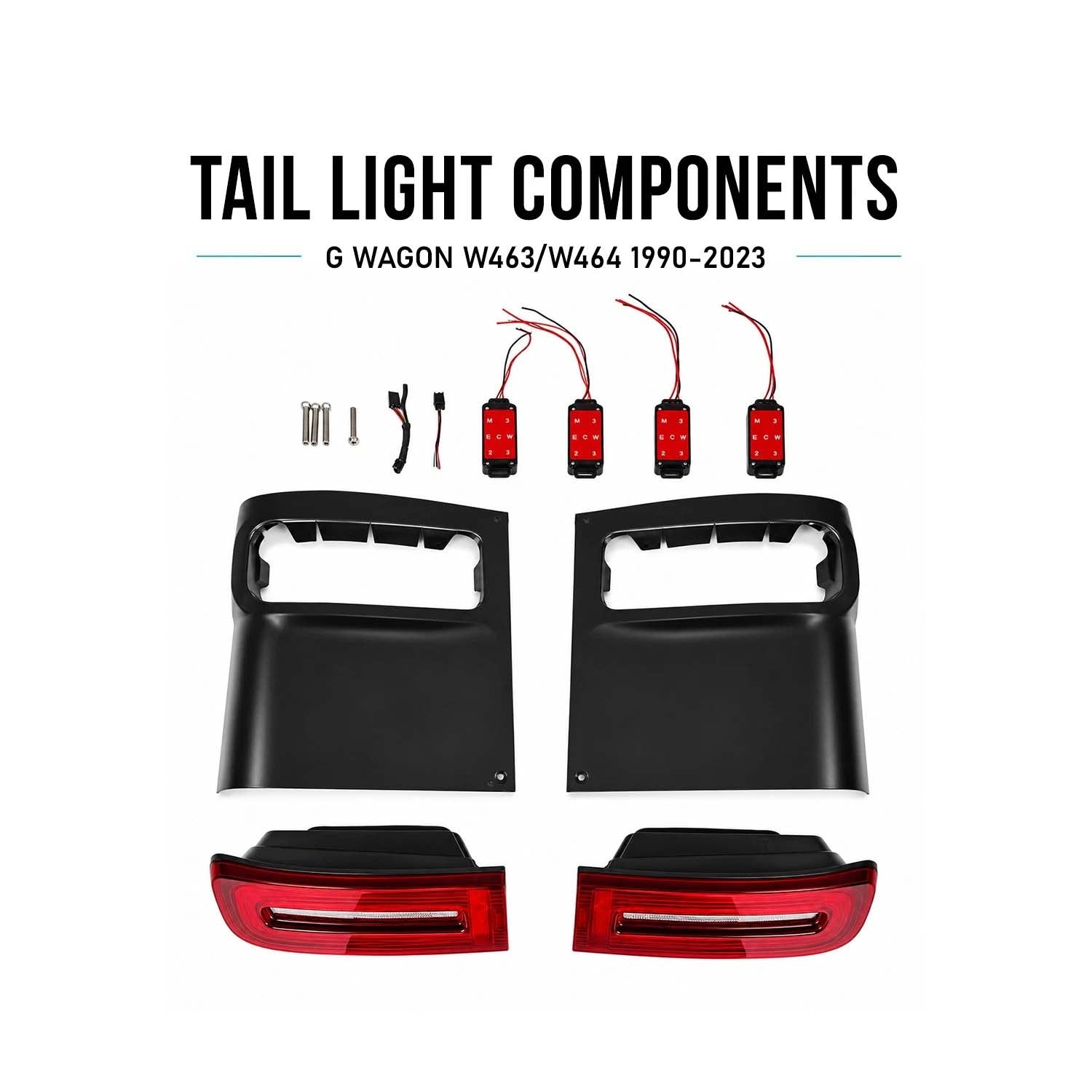 MERCEDES G-WAGON W463 TO W464/W465 STYLE LED REAR TAIL LIGHT CONVERSION 1990-2017