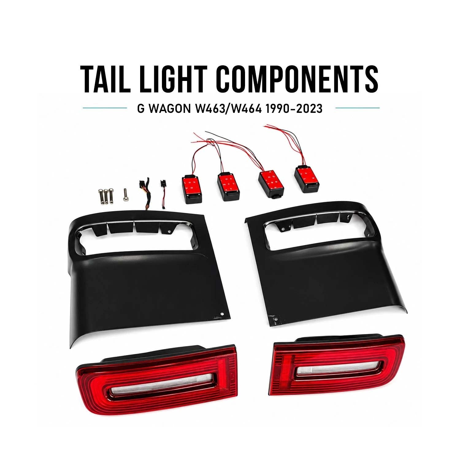MERCEDES G-WAGON W463 TO W464/W465 STYLE LED REAR TAIL LIGHT CONVERSION 1990-2017