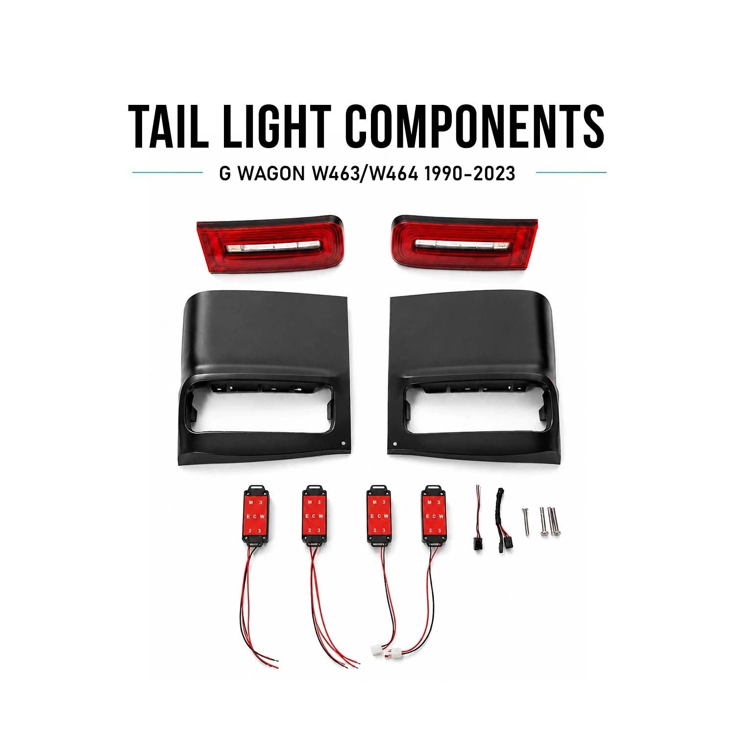 MERCEDES G-WAGON W463 TO W464/W465 STYLE LED REAR TAIL LIGHT CONVERSION 1990-2017