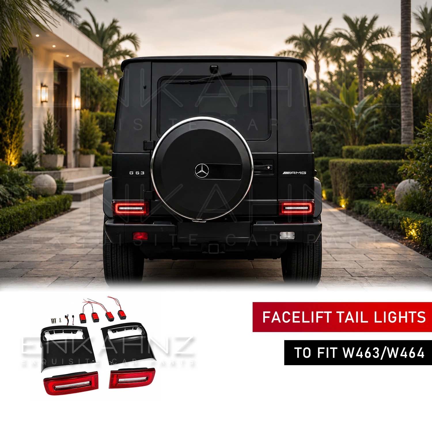 MERCEDES G-WAGON W463 TO W464/W465 STYLE LED REAR TAIL LIGHT CONVERSION 1990-2017