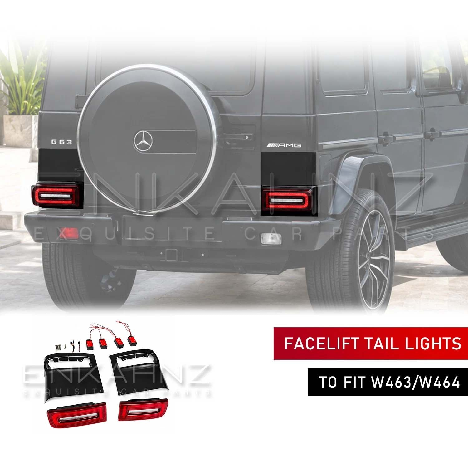 MERCEDES G-WAGON W463 TO W464/W465 STYLE LED REAR TAIL LIGHT CONVERSION 1990-2017
