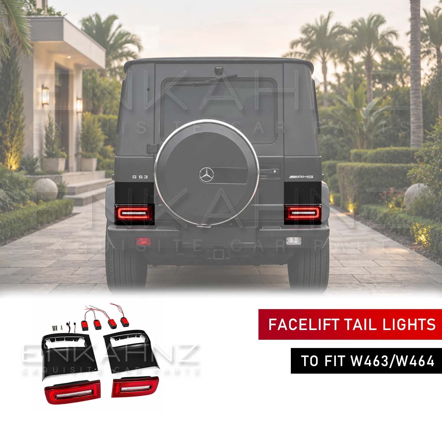 MERCEDES G-WAGON W463 TO W464/W465 STYLE LED REAR TAIL LIGHT CONVERSION 1990-2017