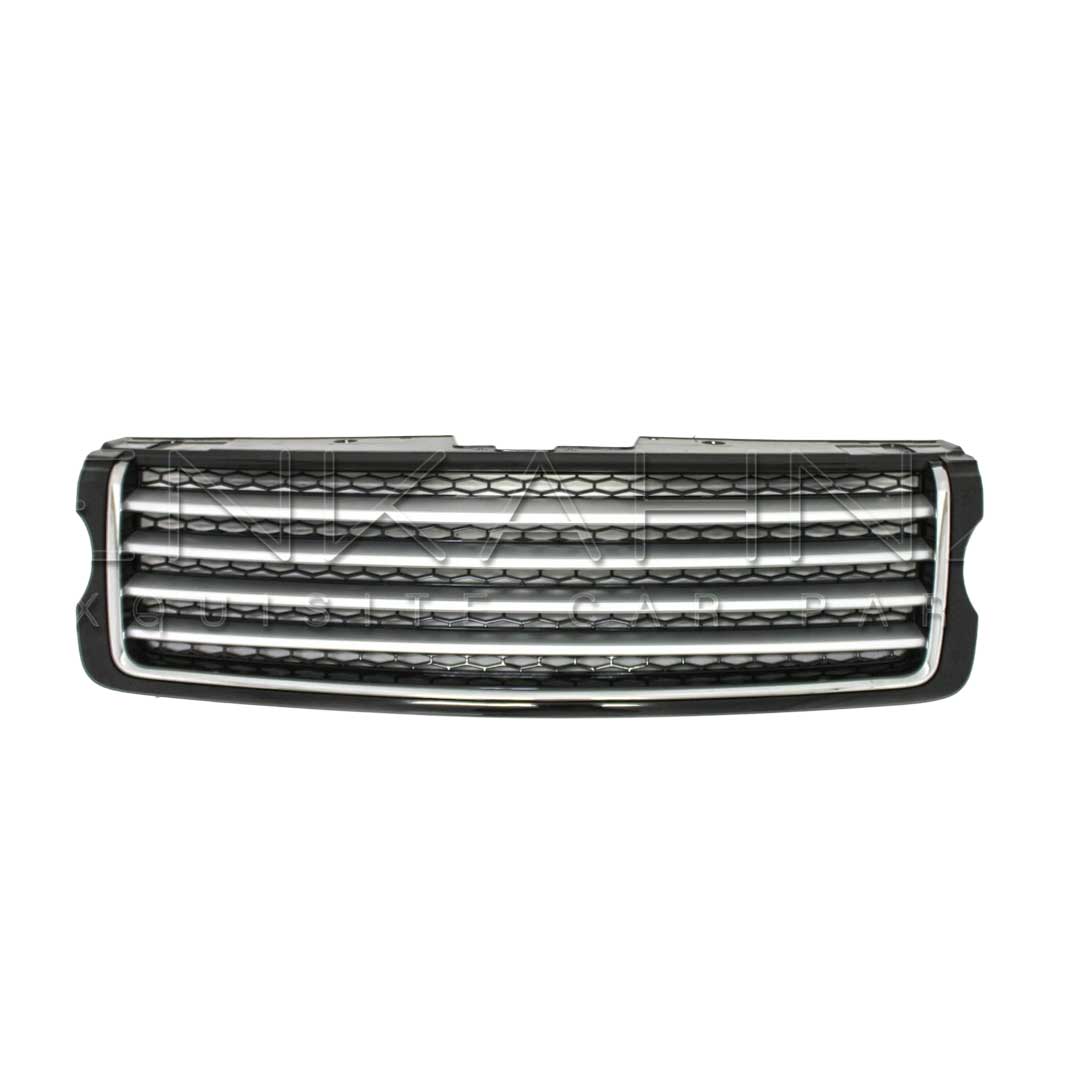 QUAD-STYLE GLOSS BLACK & SILVER FROTN GRILLE FOR RANGE ROVER VOGUE L405 2014-2017