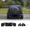 Load image into Gallery viewer, LM STYLE GLOSS BLACK REAR BUMPER WITH EXHAUST TIPSFITS DEFENDER 90/110 L663 2020+
