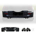 Load image into Gallery viewer, LM STYLE GLOSS BLACK REAR BUMPER WITH EXHAUST TIPSFITS DEFENDER 90/110 L663 2020+
