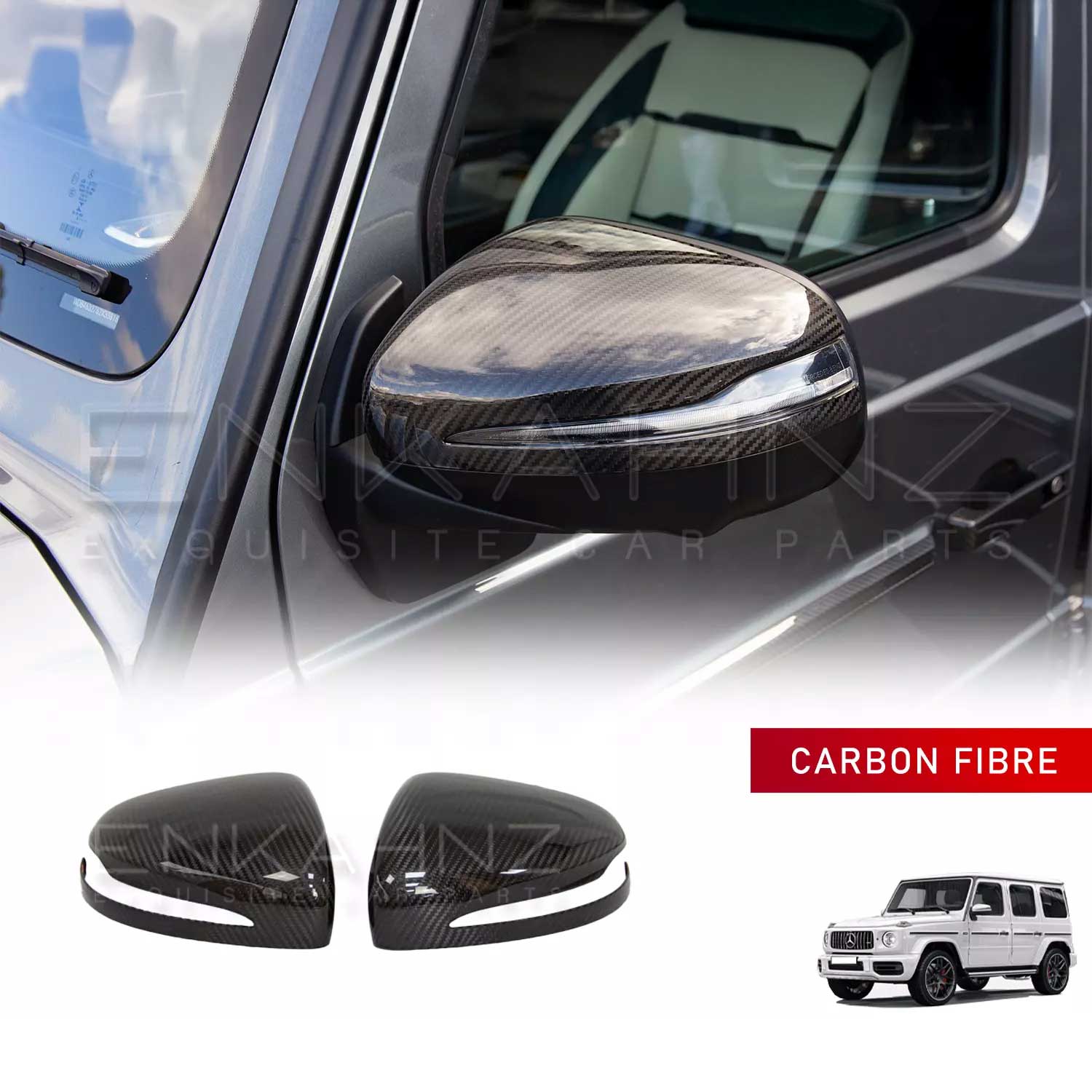 Carbon Fibre Mirror Covers for G Wagon W464 (2018+) Cover Image