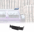 Load image into Gallery viewer, Side view of Purple Mercedes G Wagon G Class W463A SUV with gloss black wheels fitted with real Carbon Fibre BRBS style Rear Roof Spoiler in front of stacked pallets, kit reveal. 

