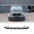 Load image into Gallery viewer, Front view of Gray Mercedes-Benz G-Class SUV W463A with front lip + DRL's  add on components displayed on a white background.
