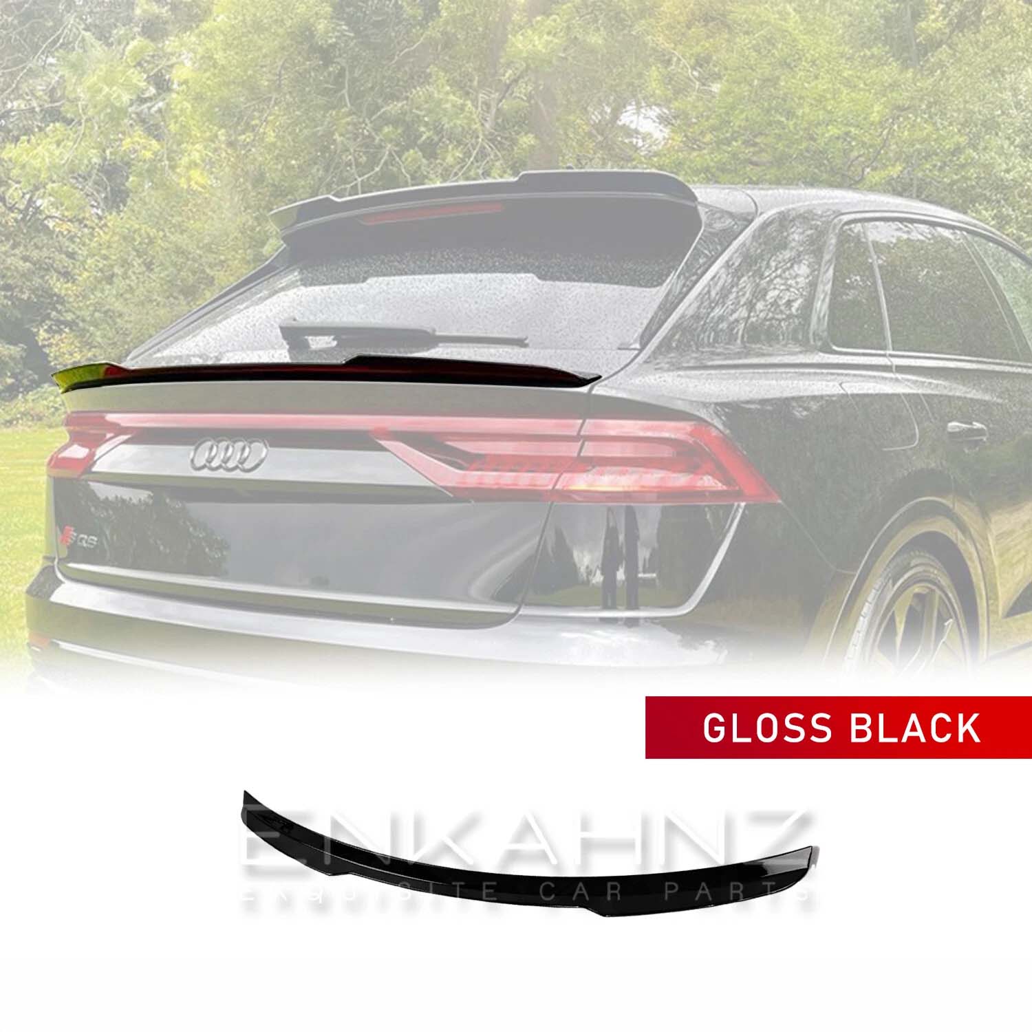 GLOSS BLACK MID-LEVEL BOOT SPOILER FOR AUDI Q8 4M8 2018-2023