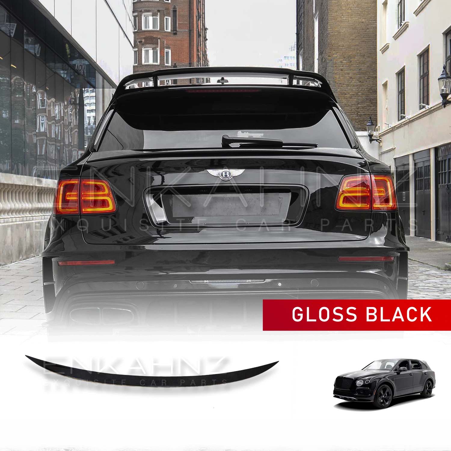 GLOSS BLACK MID-LEVEL BOOT SPOILER FOR BENTLEY BENTAYGA 2016-2019