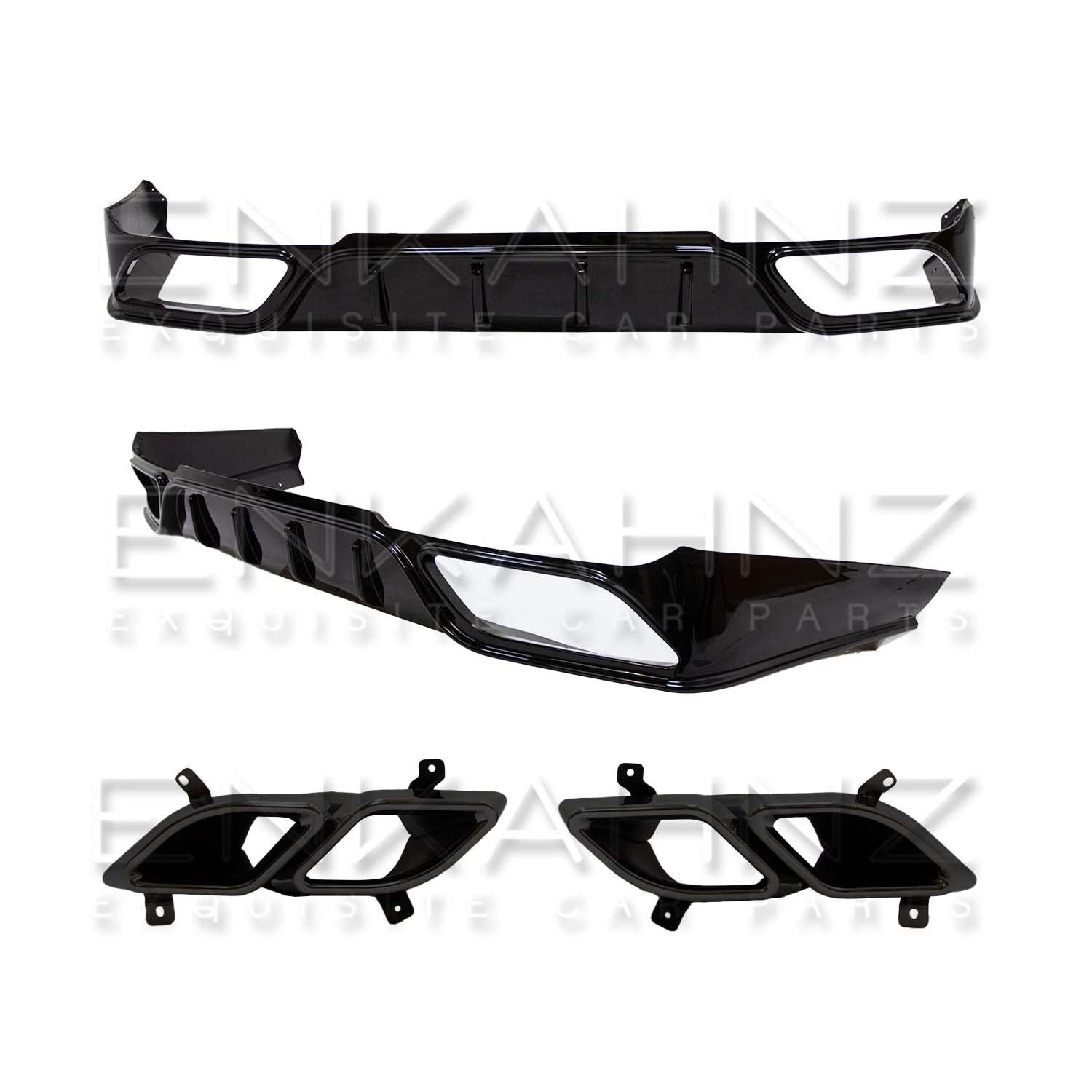 MSY STYLE GLOSS BLACK REAR DIFFUSER WITH BLACK TIPS FOR RANGE ROVER L460 2022+