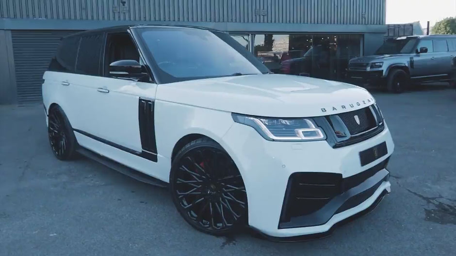Enkahnz gallery range rover L405 Barugzai Bison bodykit conversion white b roll