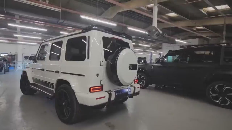 Enkahnz gallery two mercedes gwagon w463a bodykit conversions in workshop b roll
