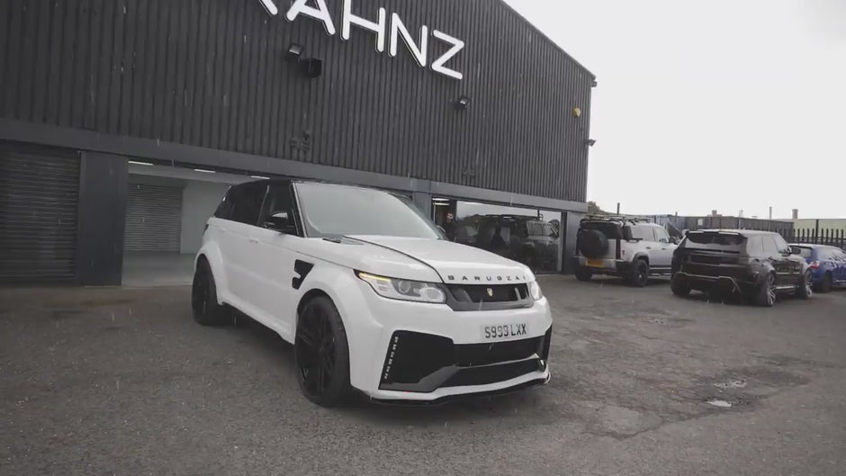 Enkahnz gallery range rover sport L494 Barugzai Cabaro bodykit conversion white b roll
