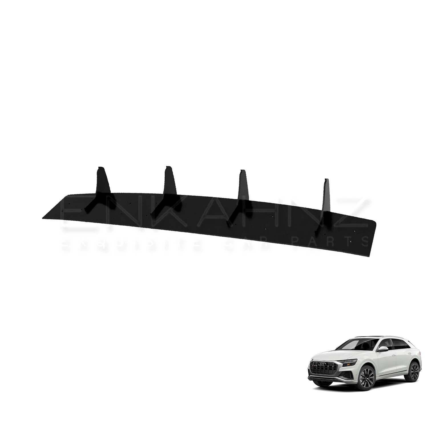 GLOSS BLACK REAR BLADE DIFFUSER FITS AUDI Q8 S-LINE 2018-2023